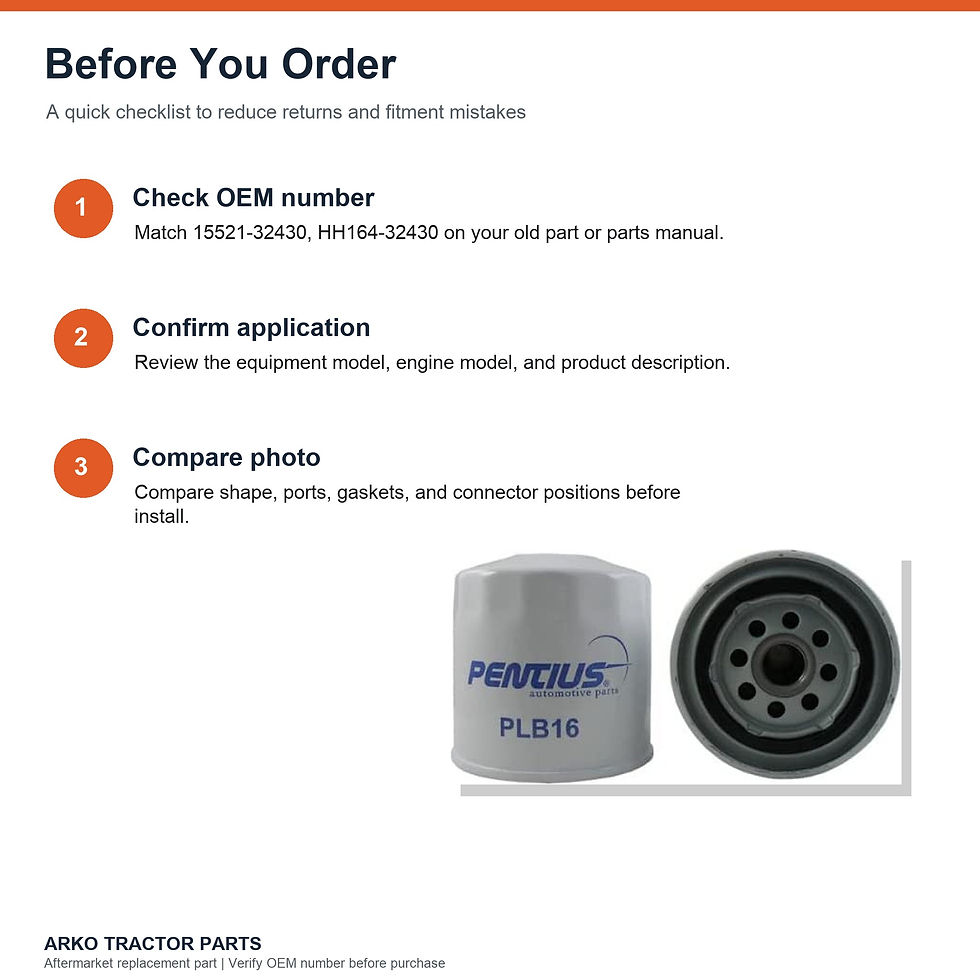 Thumbnail: Kubota Oil Filter HH164-32430
