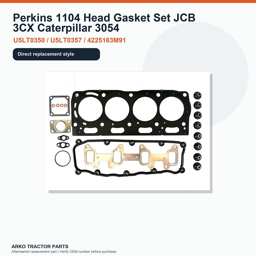 Thumbnail: Perkins 1104 Head Gasket Set JCB 3CX Caterpillar 3054