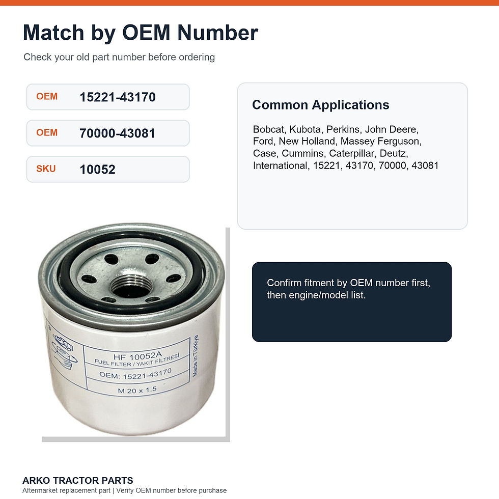 Thumbnail: Fuel Filter Kubota 15221-43170 70000-43081