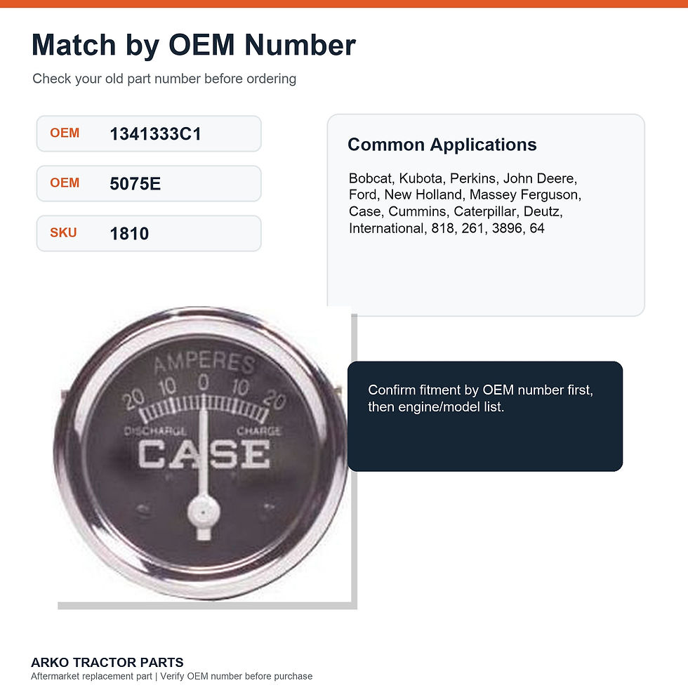 Thumbnail: Case IH Amp Meter Gauge 1341333C1