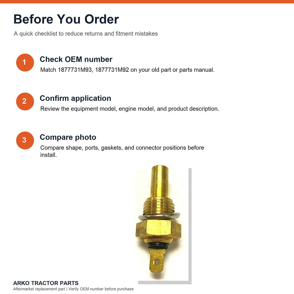 Thumbnail: Massey Ferguson Water Temperature Switch 1877731M92