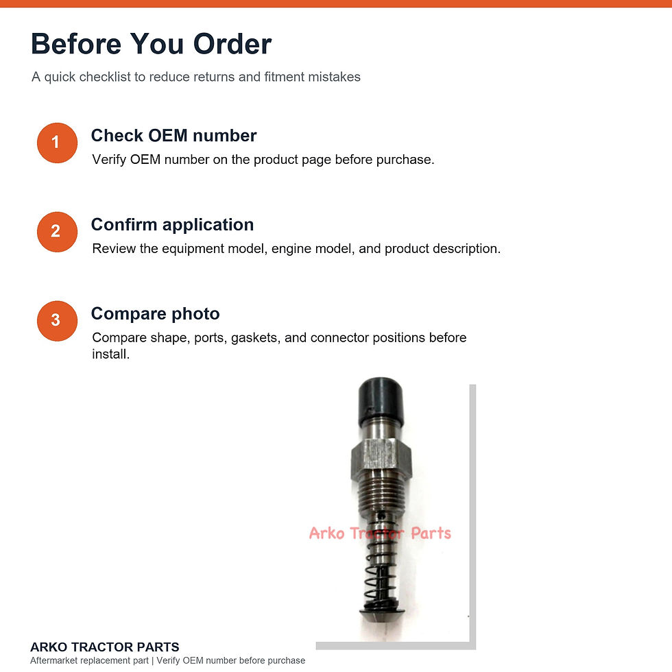 Thumbnail: Ford 8N Hydraulic Pressure Relief Valve