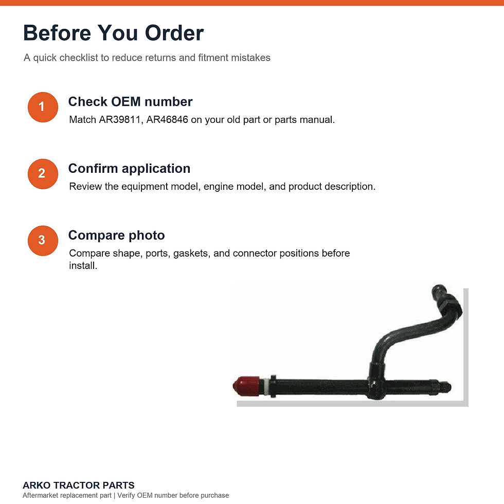Thumbnail: John Deere Fuel Injector 3010 3020 4000 4010 4020 4040 AR50781 20494
