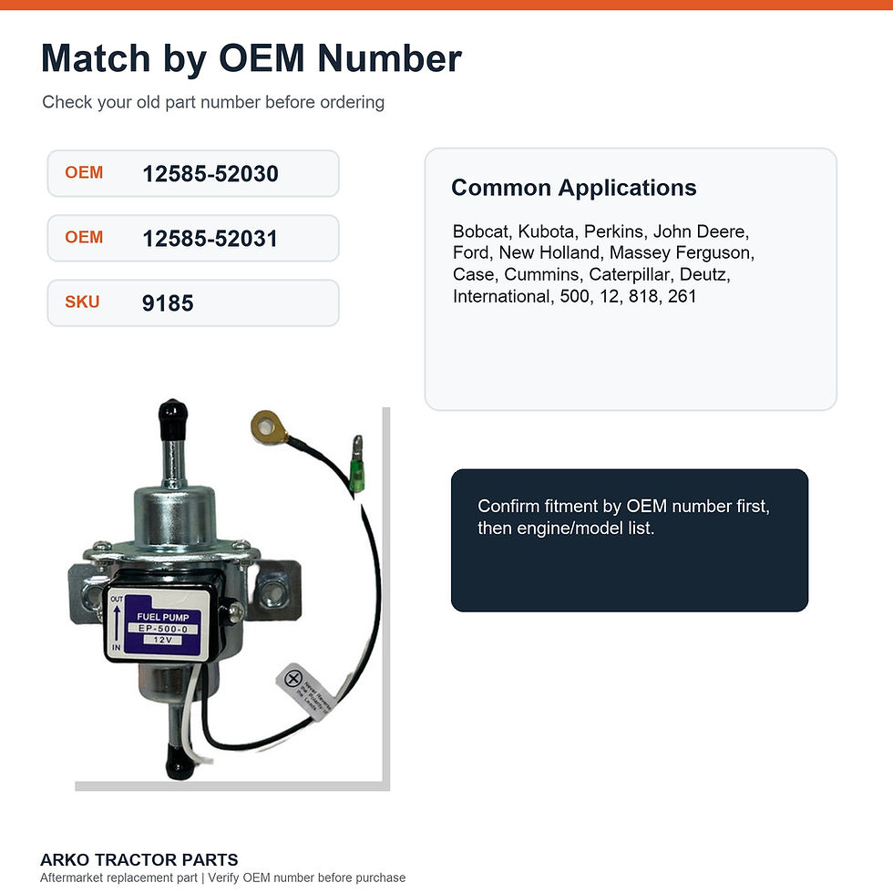 Thumbnail: EP-500-0 12 Fuel Pump Electrical Universal Low Pressure Gas Diesel