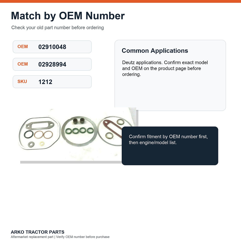 Thumbnail: Deutz 912 Head Gasket Set F4L912 F5L912 BF4L913 BF6L912