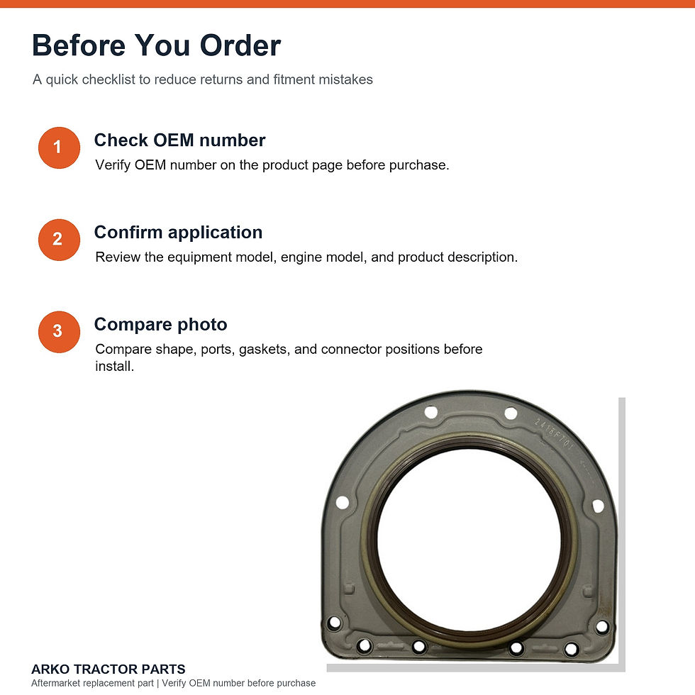 Thumbnail: Perkins Rear Crank Shaft Oil Seal 1004 1006 1106 2418F701