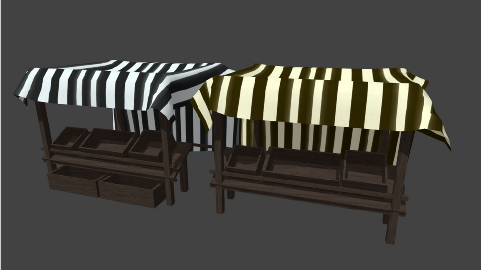 3D Market Stalls