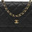 Miniatura: CHANEL Portafoglio Trapuntato In Pelle Di Agnello Su Catena WOC Nero