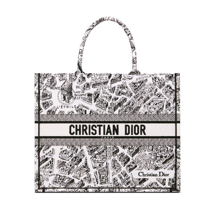 BORSA GRANDE DIOR BOOK TOTE Ricamo Plan de Paris//PRODOTTI CON DIFETTO