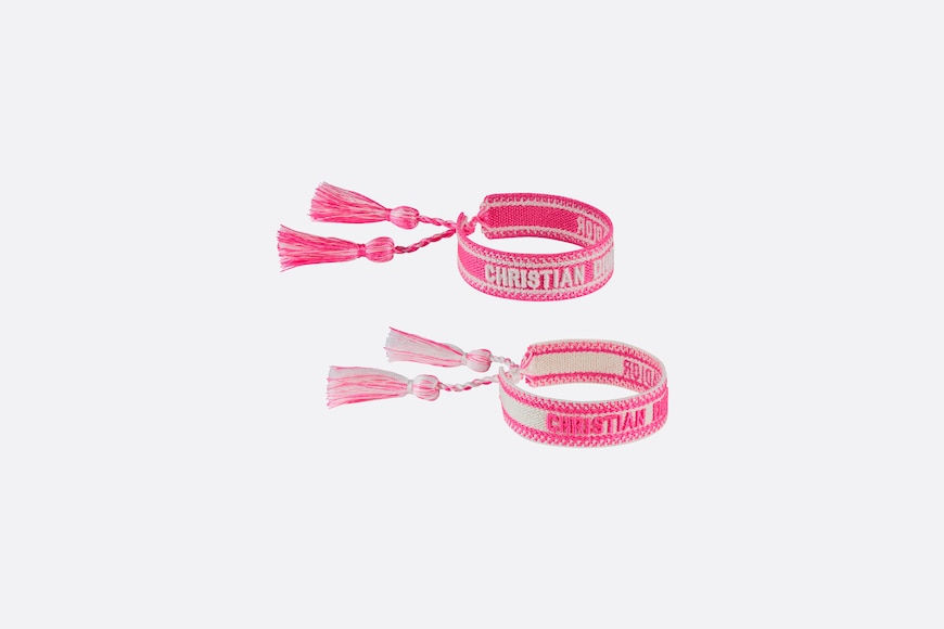 SET DI BRACCIALI J'ADIOR Cotone blu e rosa fluo //PRODOTTI CON DIFETTO