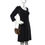 Miniatura: FENDI Shearling Macro FF 1974 Diagonale Mini Catena Baguette Marrone
