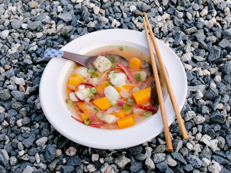 MISO SOUP with SABLEFISH & BUTTERNUT SQUASH