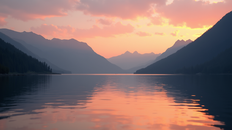 Eye-level view of Lake George with mountains in the background