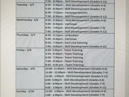 Weekly Calendar for 3/4 - 3/10/24