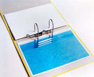file folder with swimmingpool print