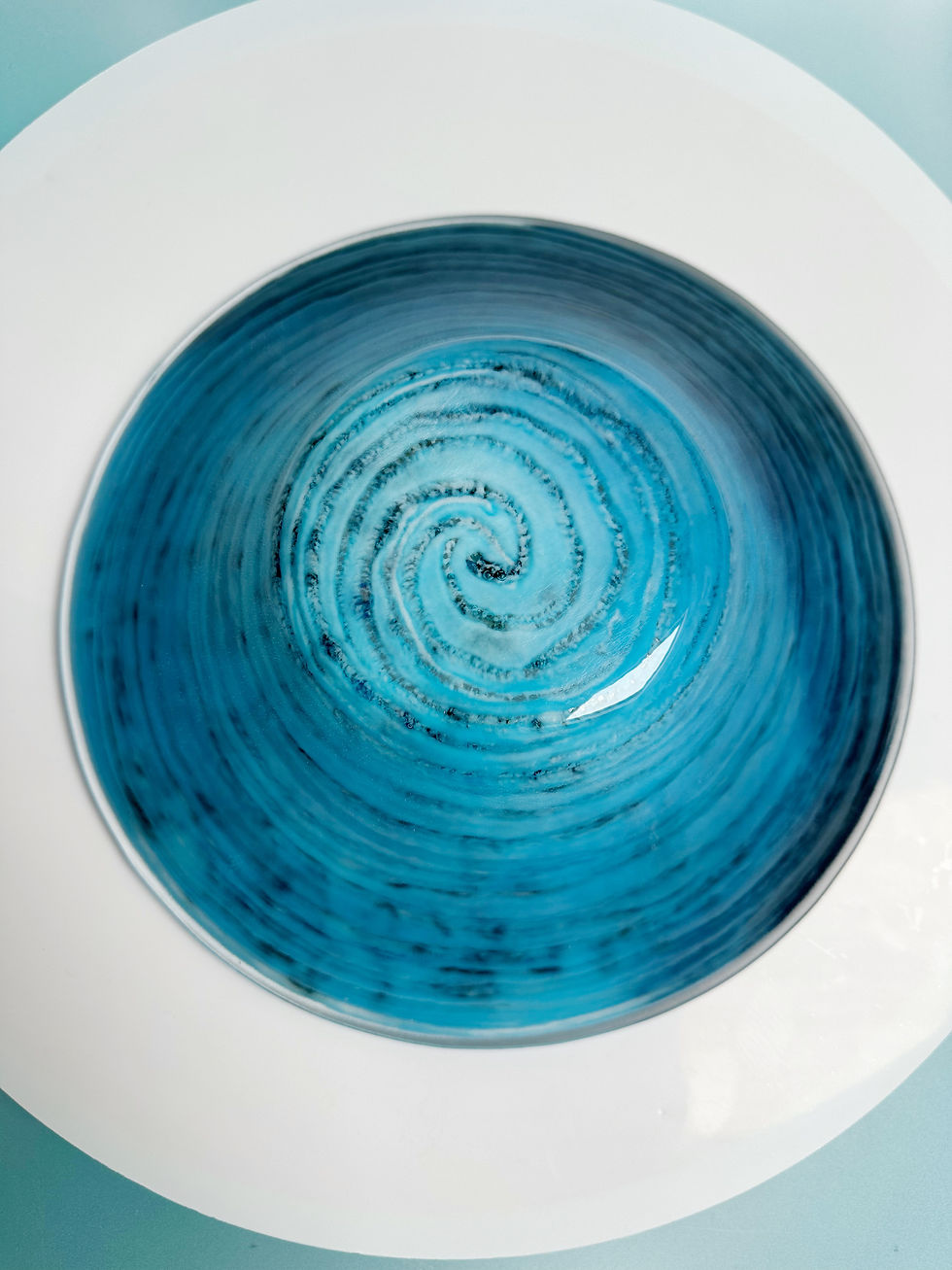 Thumbnail: Fused Glass Sea Themed Textured Bowl