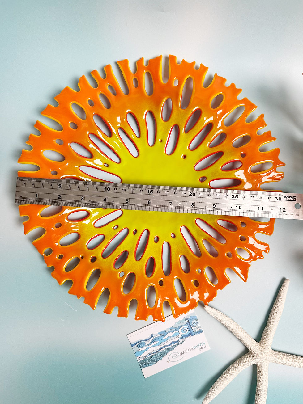 Thumbnail: Two Part 'Coral' Fused Glass Sculpture