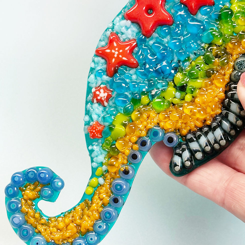 Thumbnail: Hanging Seahorse - Fused Glass