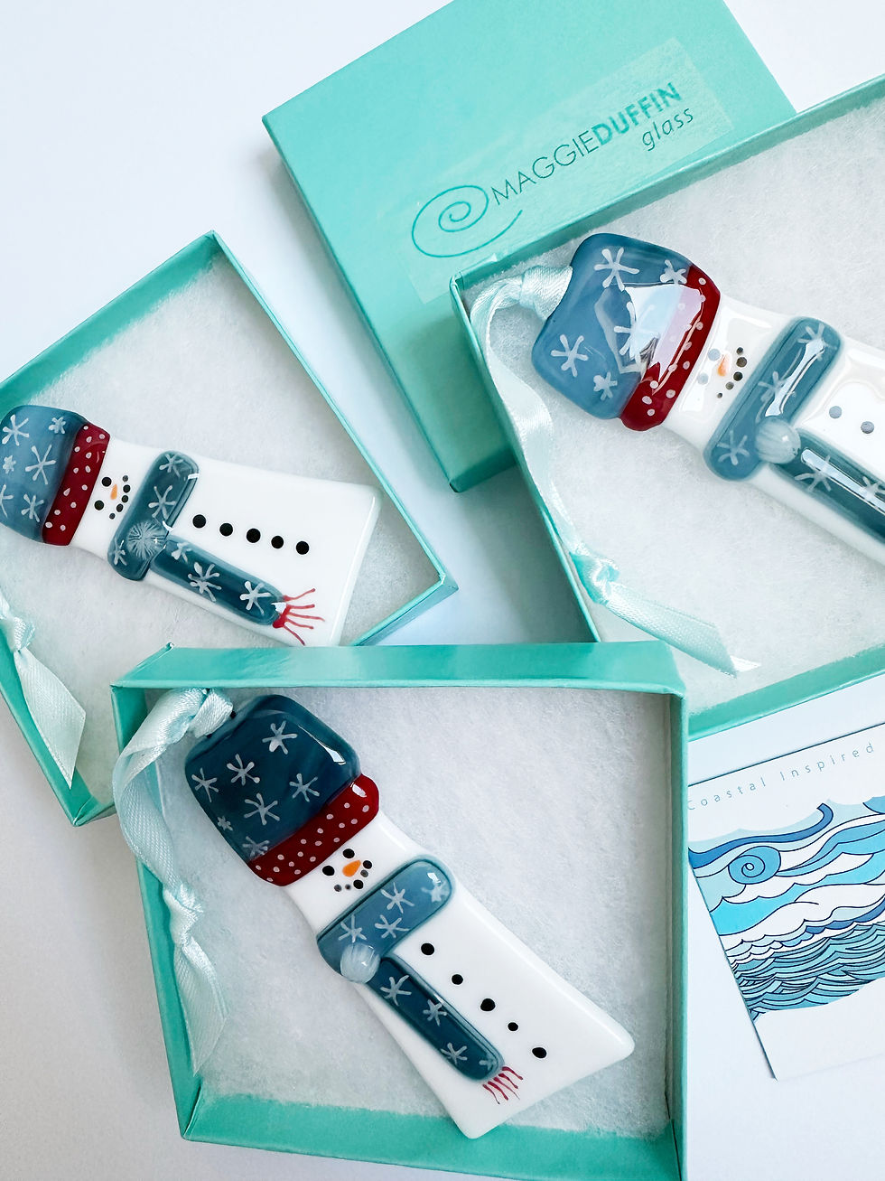 Fused Glass Snowman-Hand Decorated