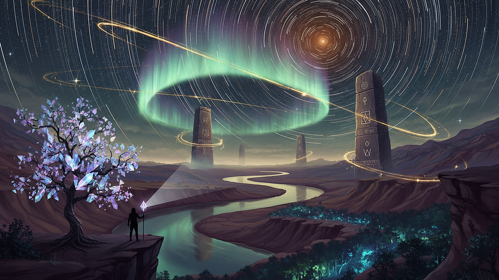 Eye-level view of a serene night sky filled with stars