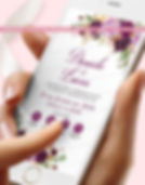 Convite Casamento Interativo Virtual Lilás Roxo Whatsapp