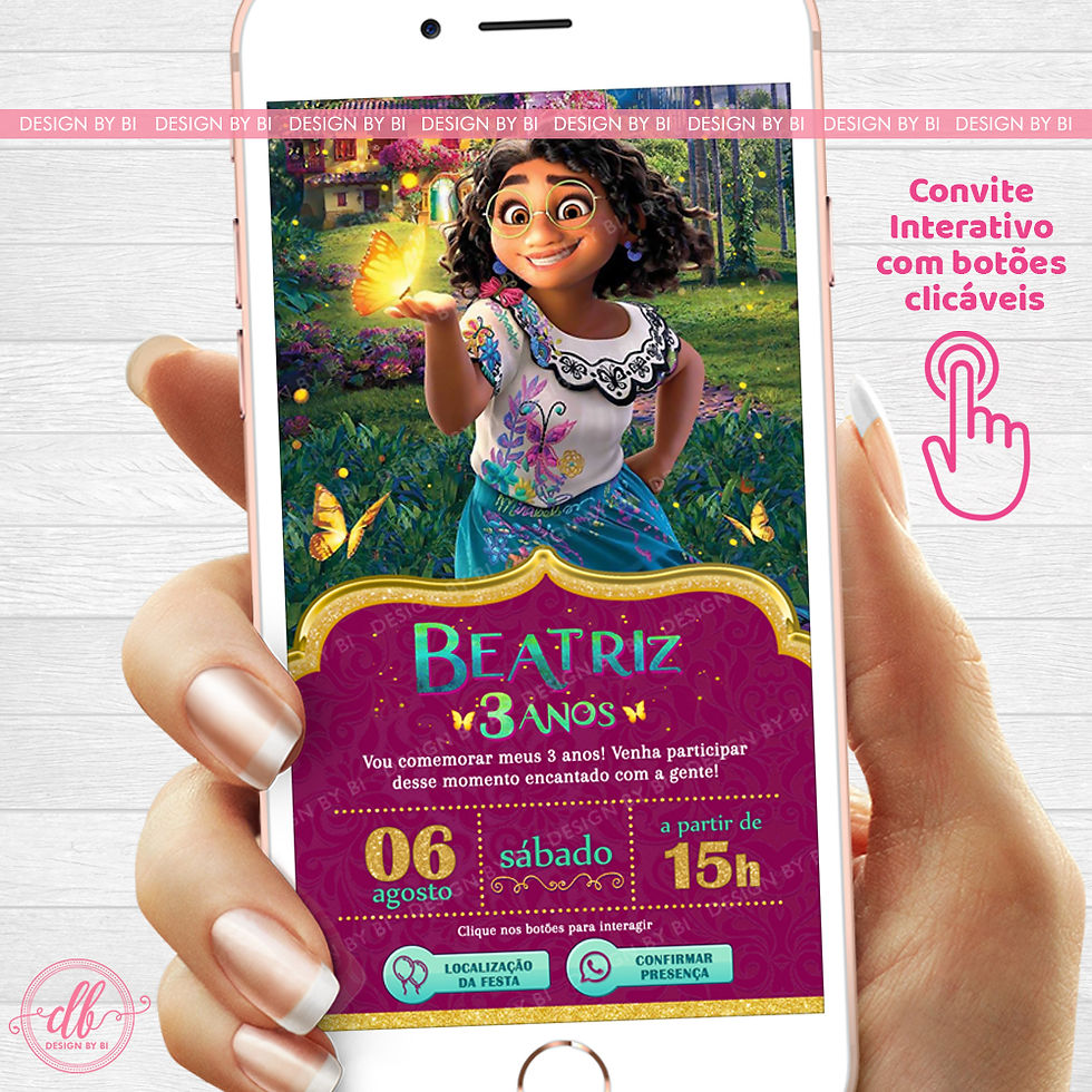 Convite Encanto Mirabel Disney Interativo Virtual Digital Whatsapp