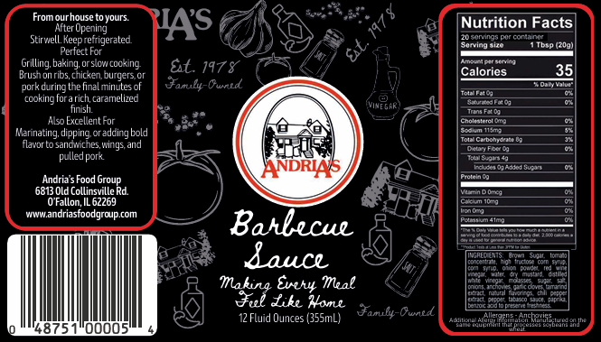 Thumbnail: Case (12) Andria's 12oz Barbecue Sauce