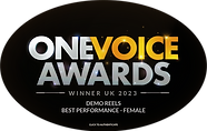 one-voice-awards-badge-best-female-performance-demo-reels