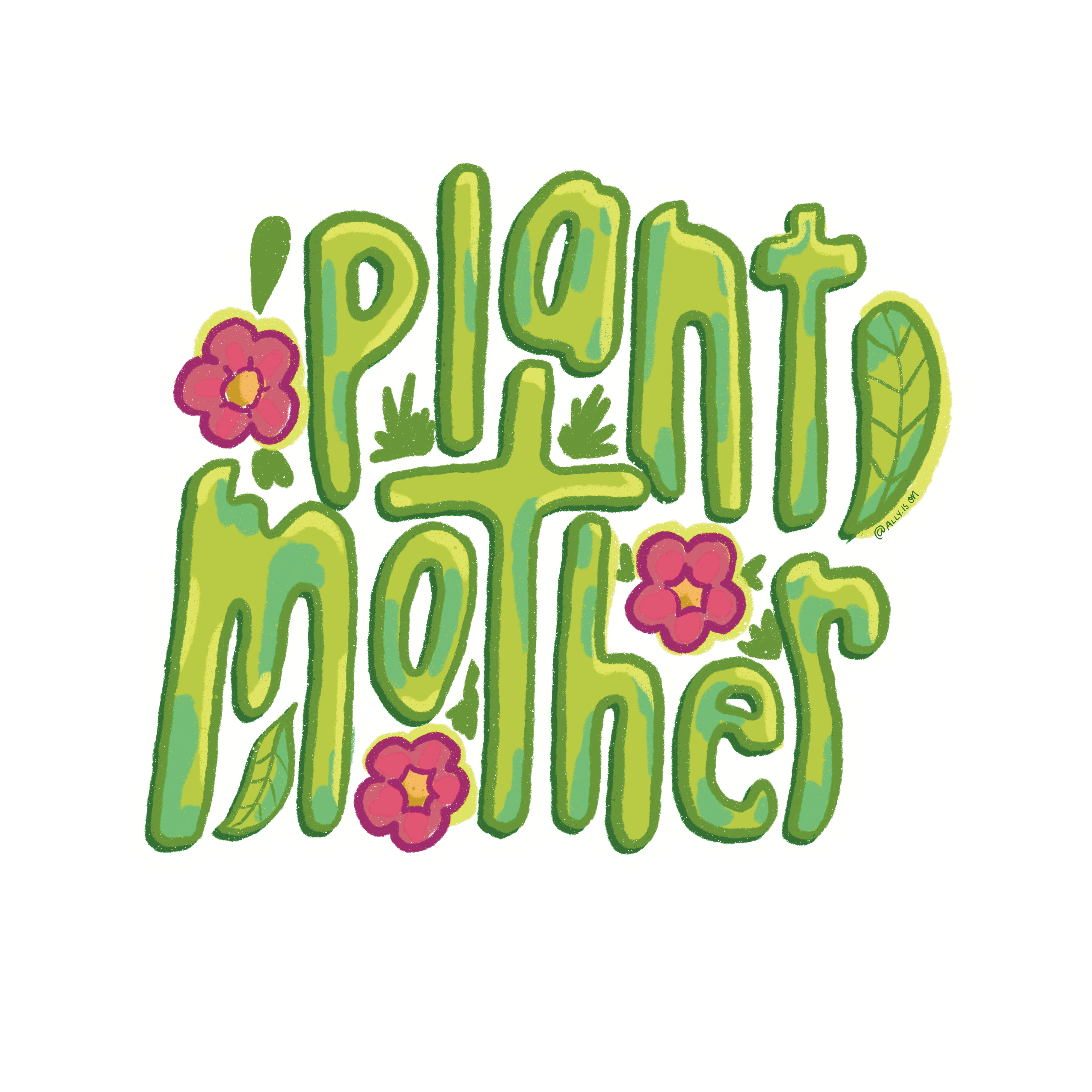 plant mother sticker singular