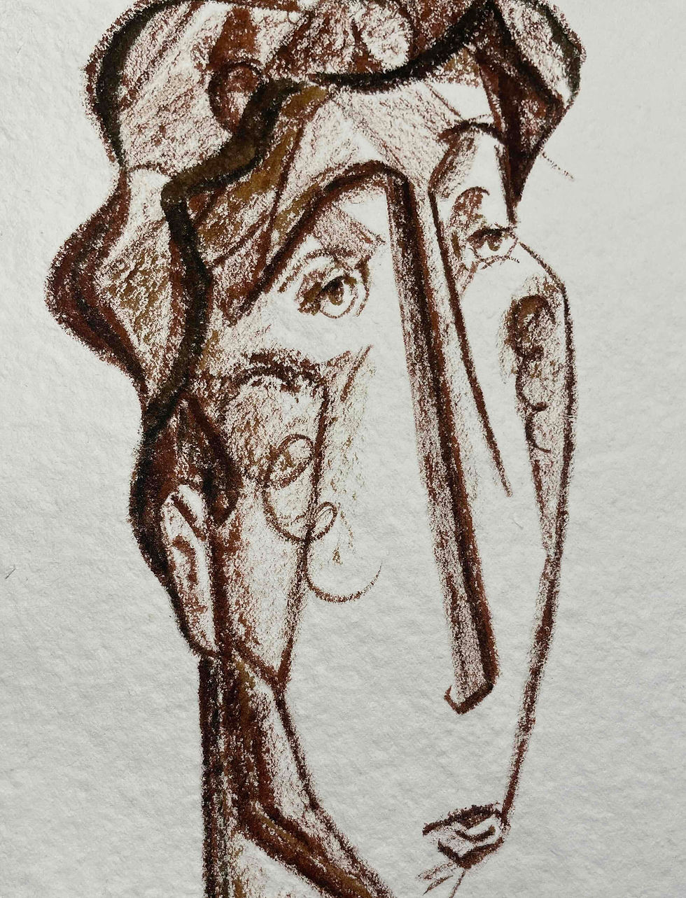Thumbnail: (Sold) 'Tomás' Sketch, on handmade rag paper