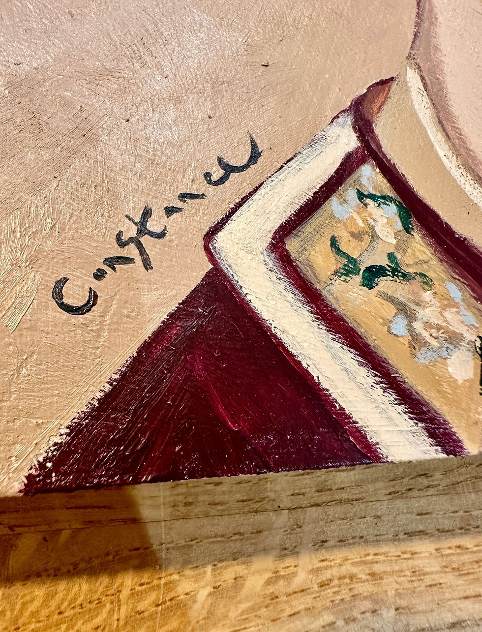 Thumbnail: (Sold) 'Viola' Original, wooden panel framed