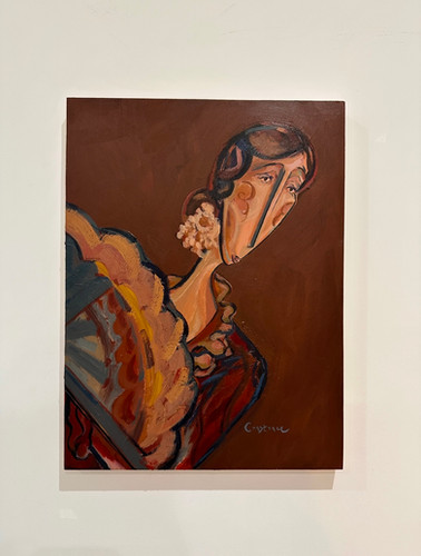 Sold) 'Sofia' Original, wooden panel framed | Constanne