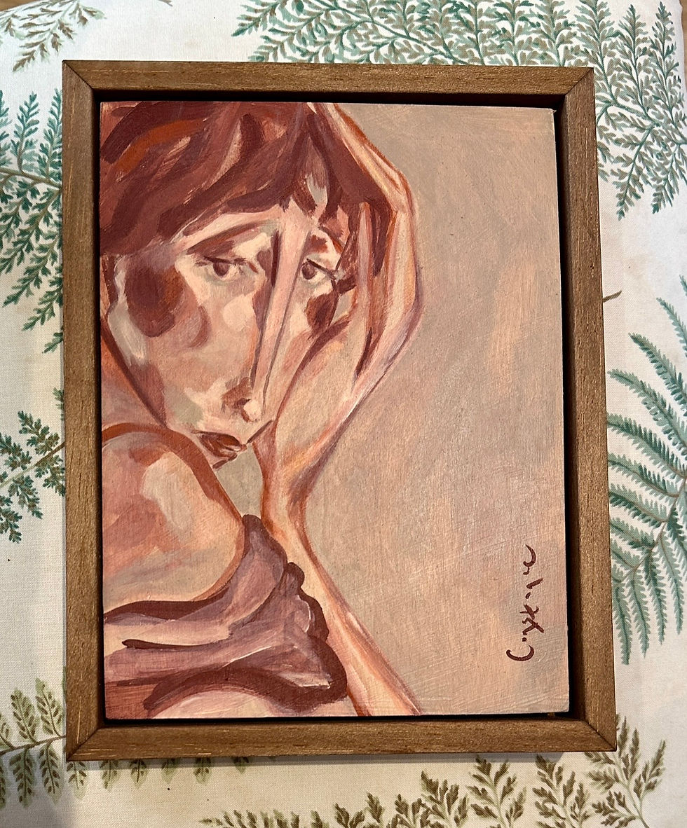 Thumbnail: 'Amy' Original, wooden panel