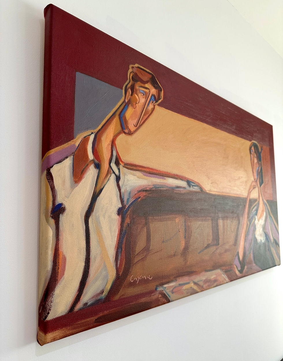 Thumbnail: (Sold) 'Laurent & Juniper' Original, canvas