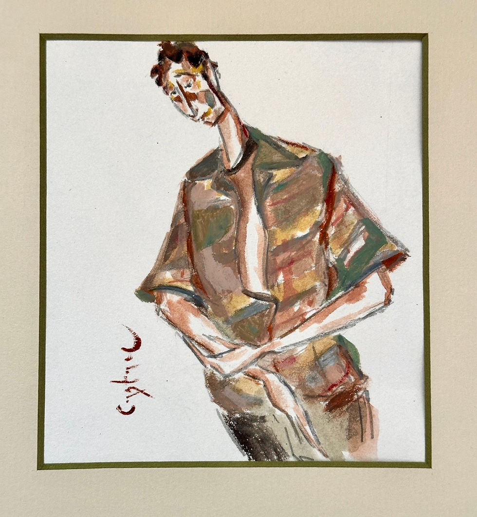 Thumbnail: (Sold) 'Andrew' study, on paper framed