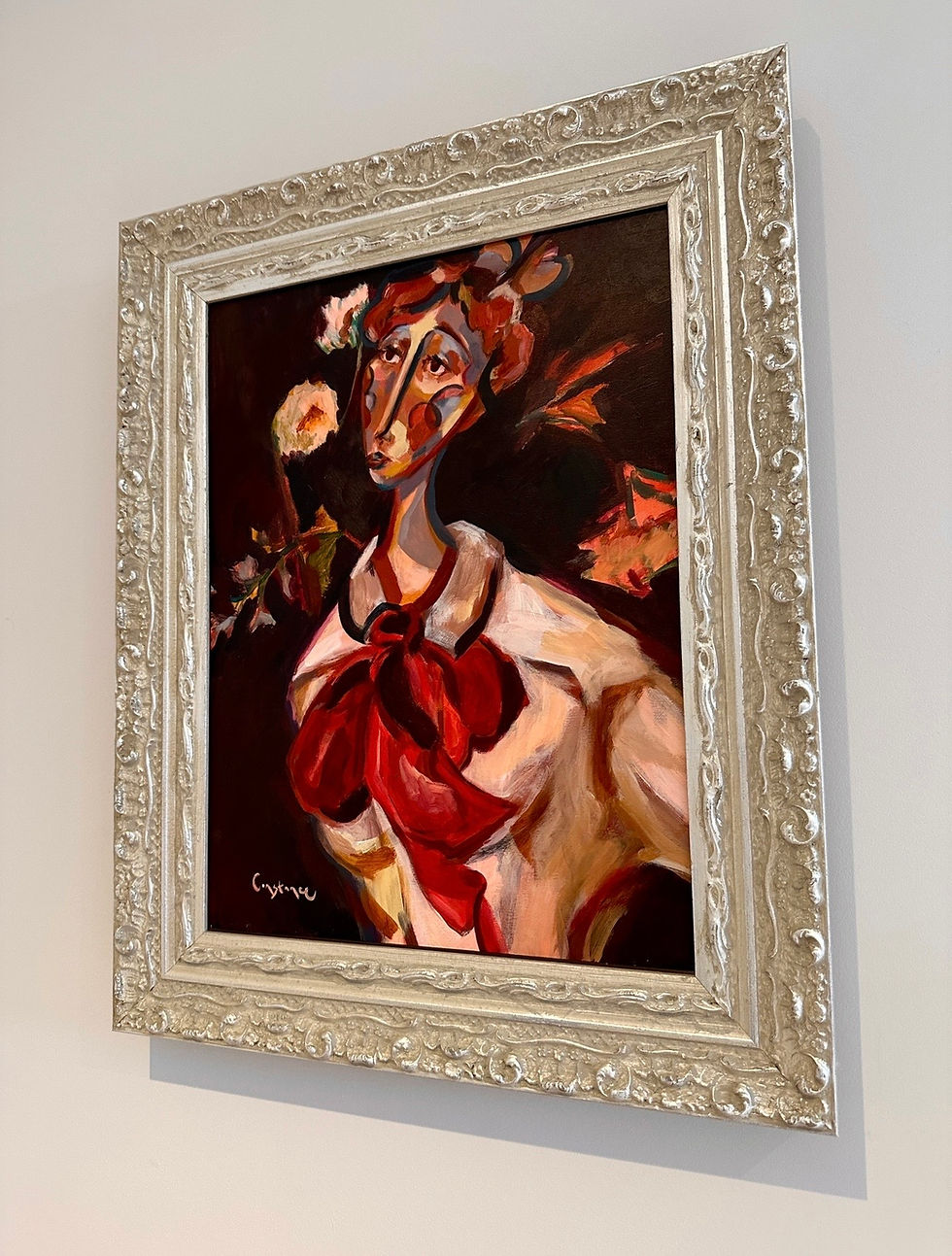 Thumbnail: (Sold) 'Camille' Original, wooden panel