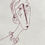 Thumbnail: (Sold) 'Cristina' Sketch, on handmade rag paper