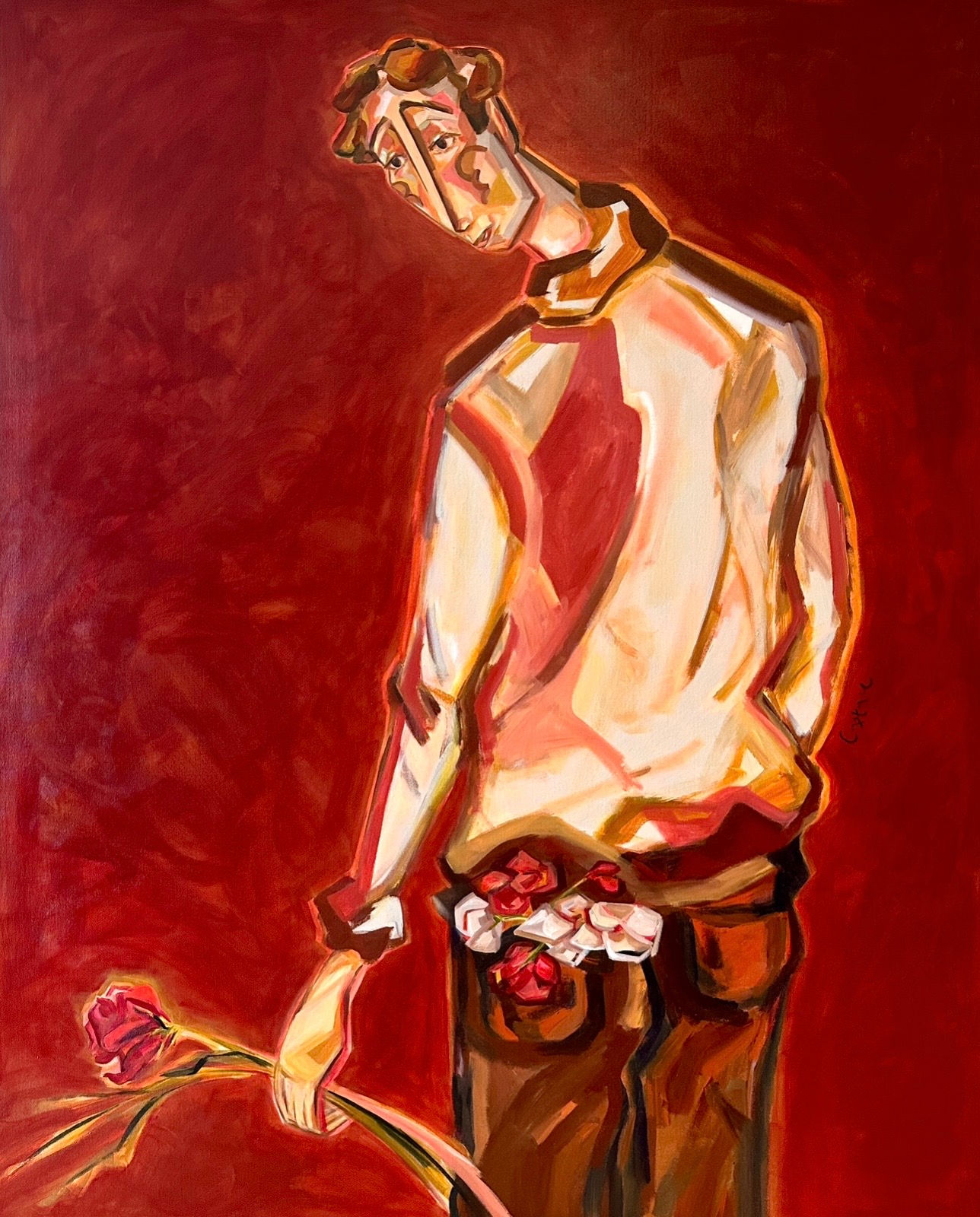 (Sold) 'Lincoln' Original, hand stretched canvas