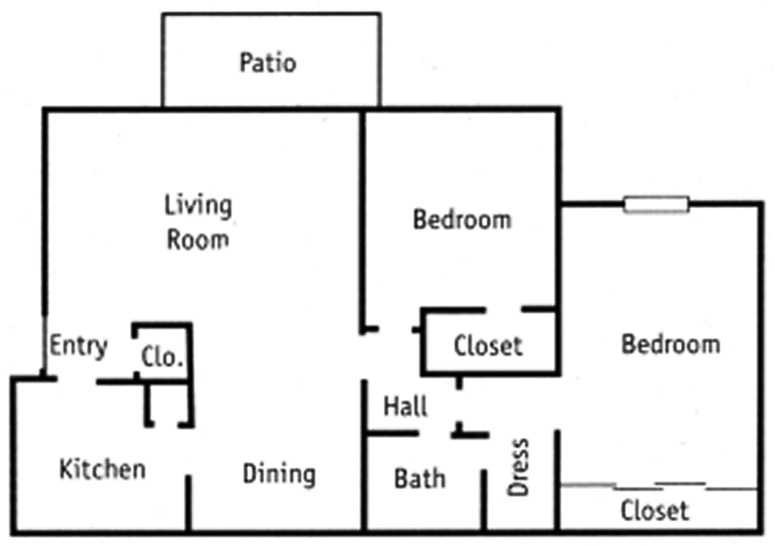 Foxcroft 2 bedroom, 1 bath