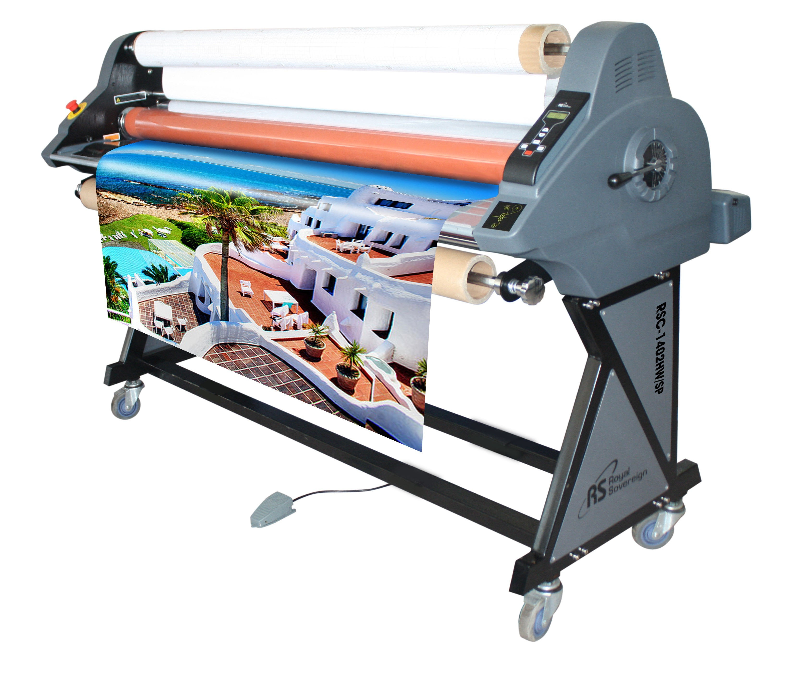 55" Heat Assist Top Roller Wide Format Roll Laminator