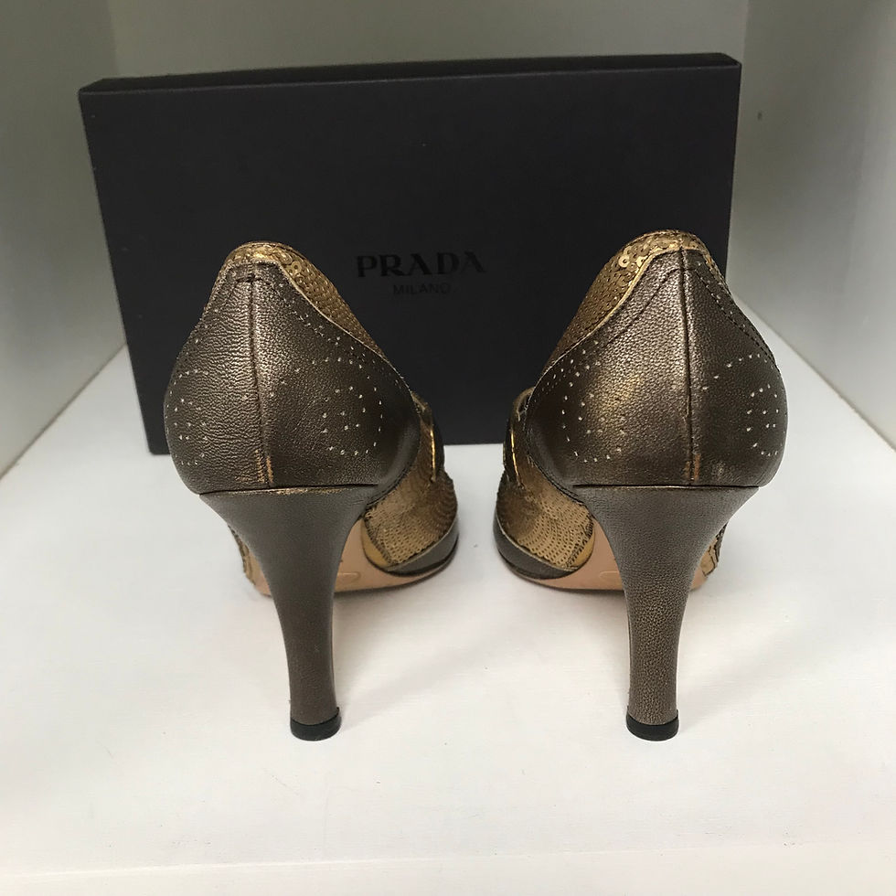 Thumbnail: Prada Gold Sequin Heels