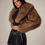 Thumbnail: Lux cropped faux fur jacket 
