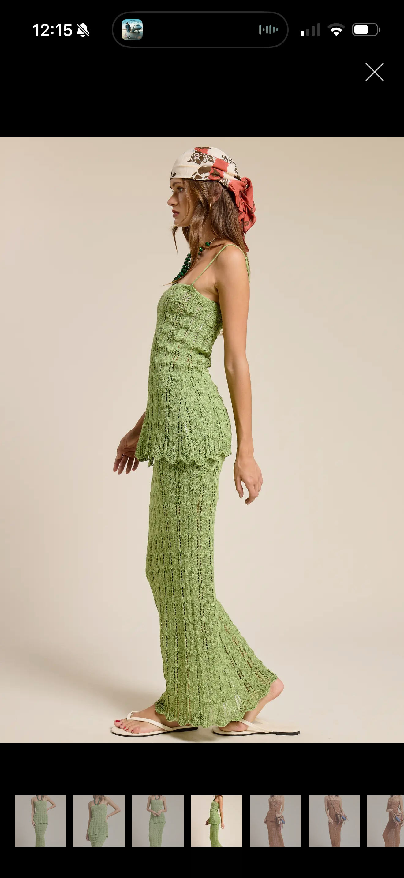 Matcha maxi skirt set 