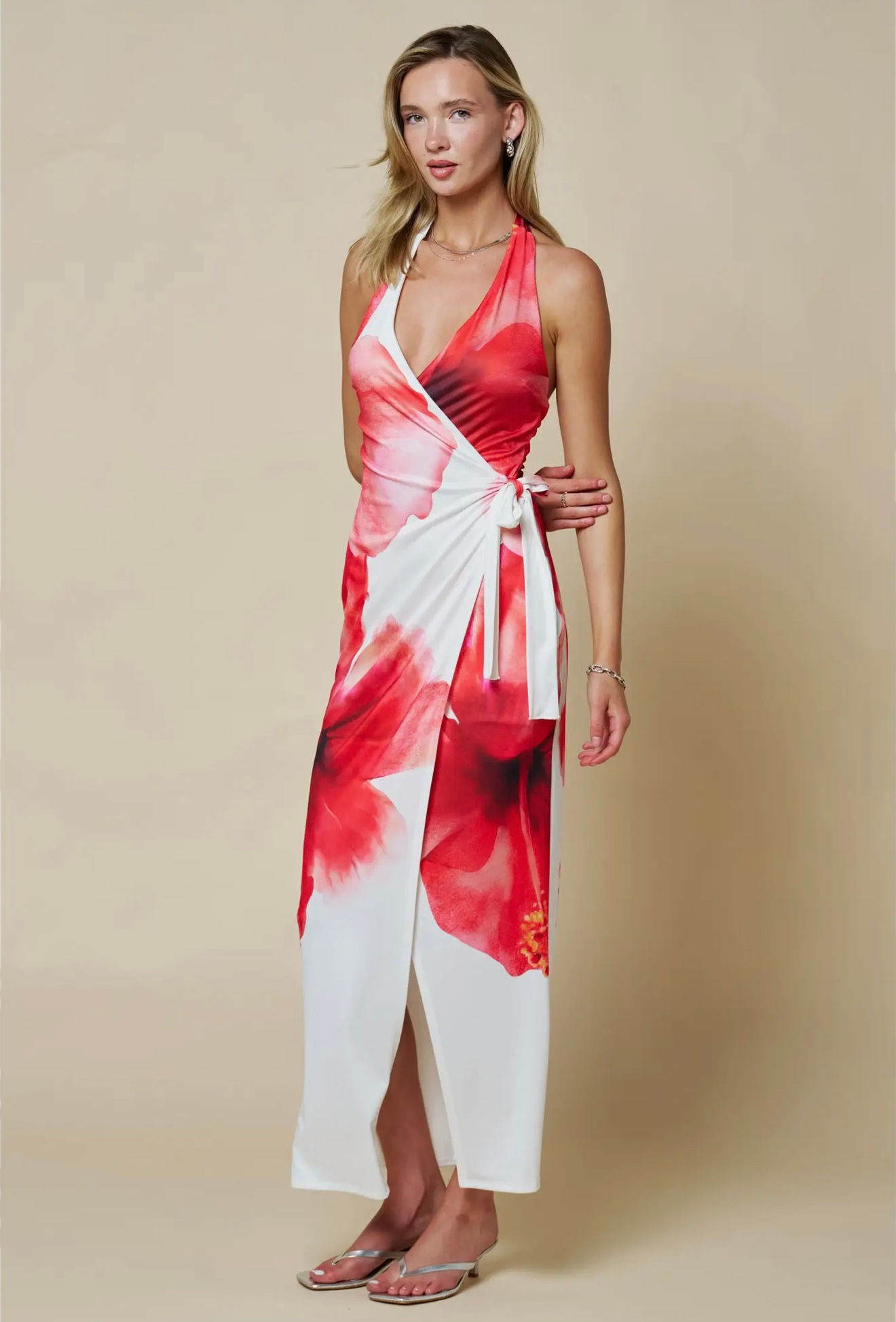 Floral Wrap Maxi Dress 
