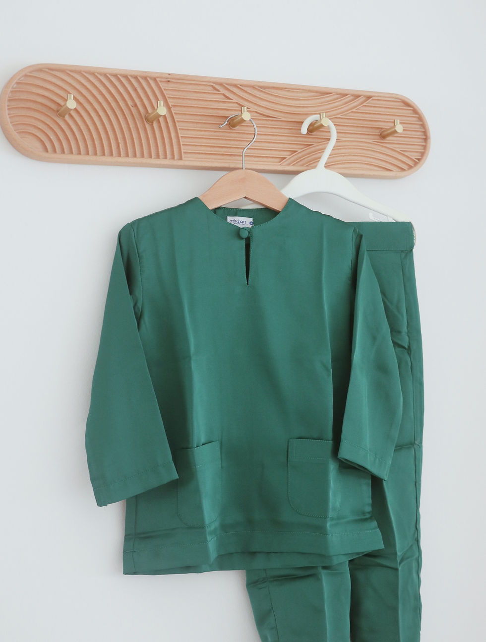 Thumbnail: Anaas Kids Kurung Set in Emerald