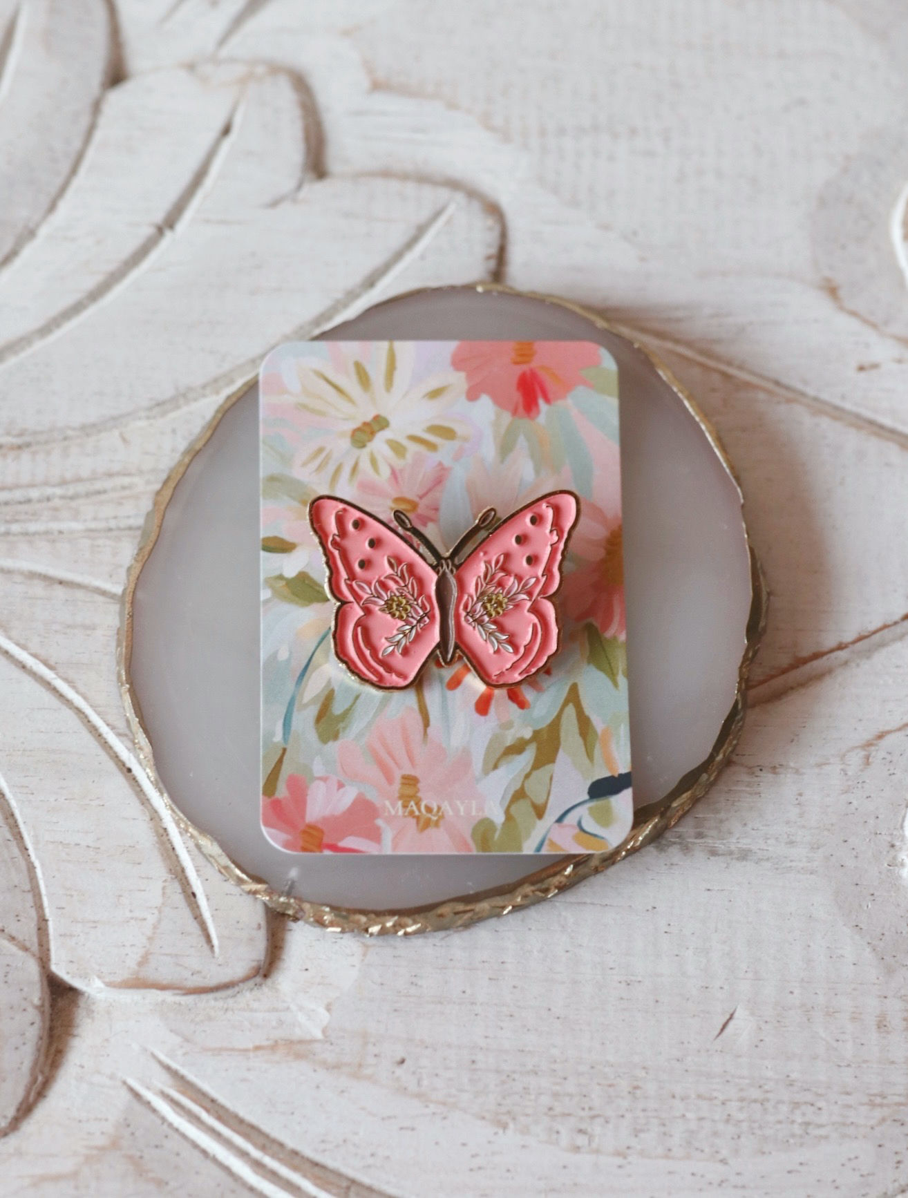 Pink Flutters Brooch