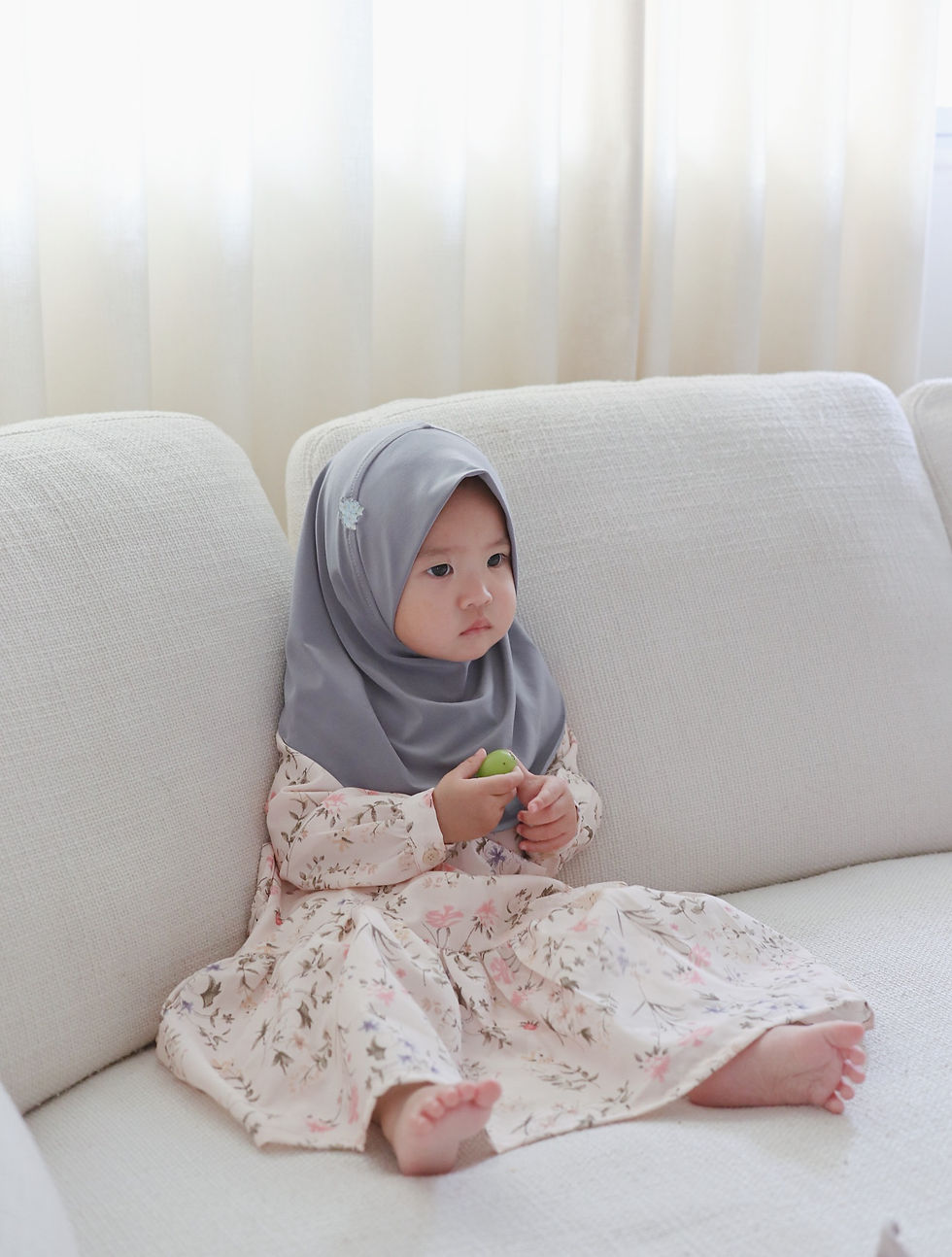 Thumbnail: Wildflowers Kids SlipOn Shawl in Forget-me-not