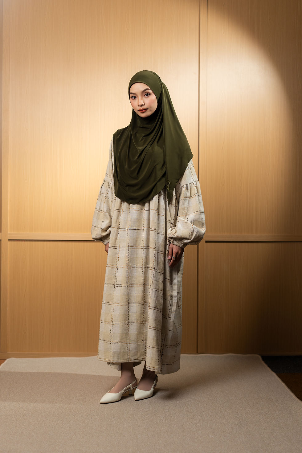 Thumbnail: Willow Linen Midi Dress in Heirloom Checks