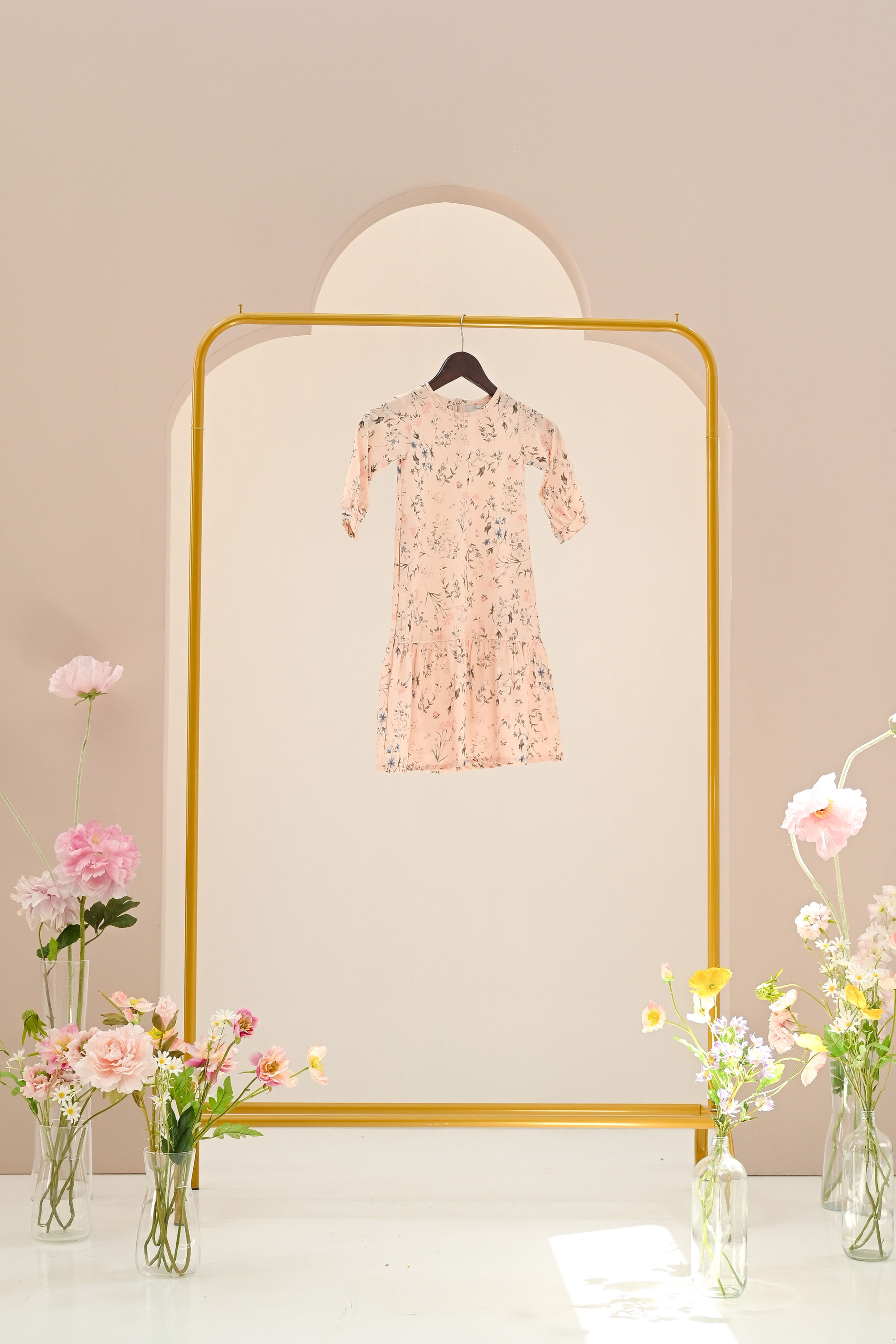 Fieldnotes Kids Ruffle Dress in Peach