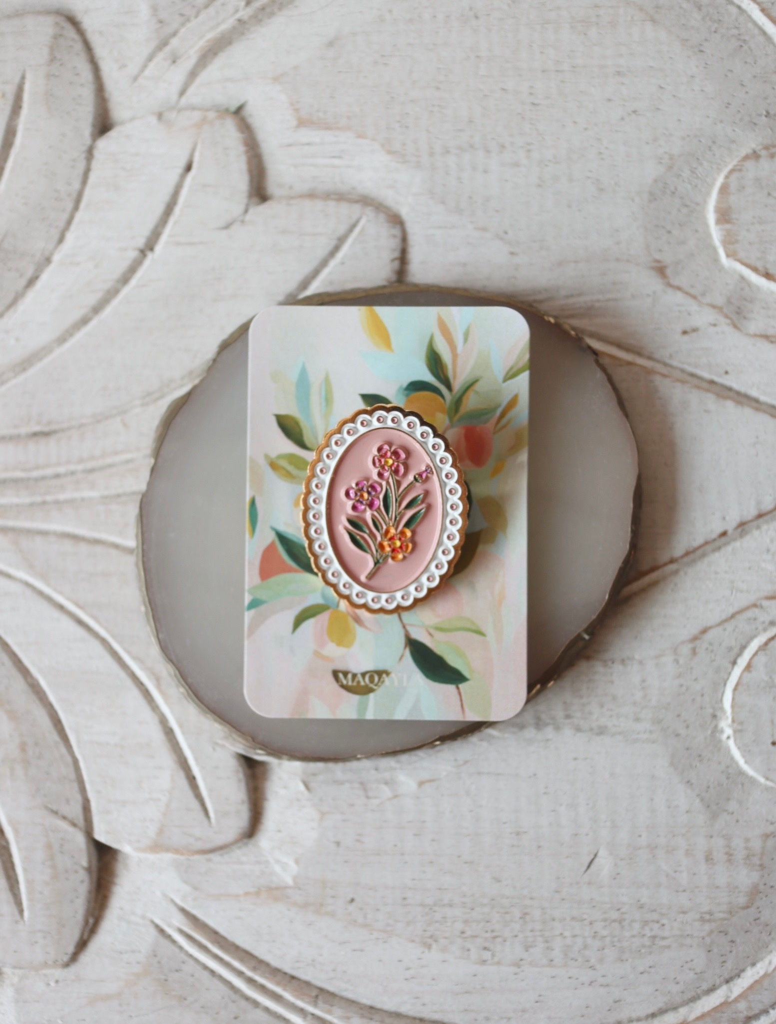 Blossoms in Frame Brooch